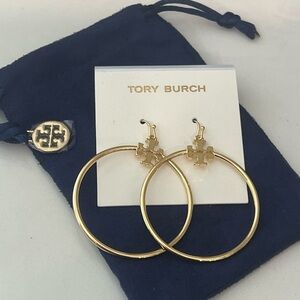 Tory Burch Stocked-T Hoop
